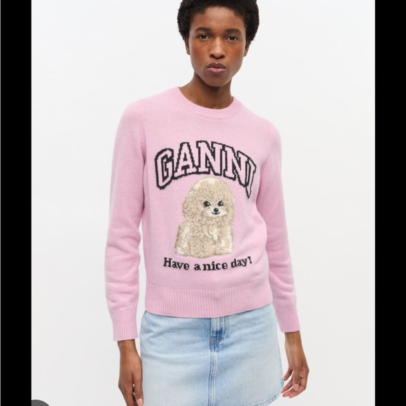 NWT Ganni Sweater Have a Nice Day - Picture 1 of 2